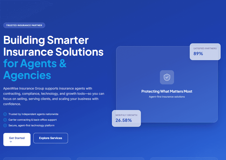 Preview of ApexWise insurance platform for agents and agencies